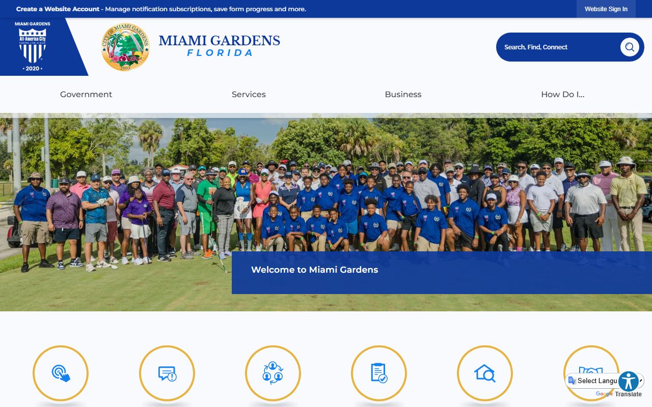 Miami Gardens city government website for background check resources
