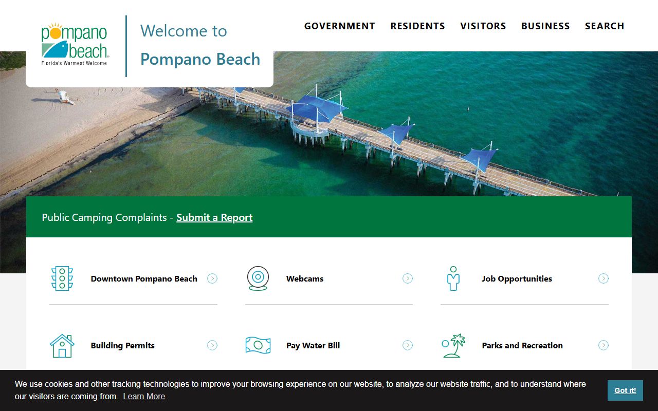 Pompano Beach city government website background check resources