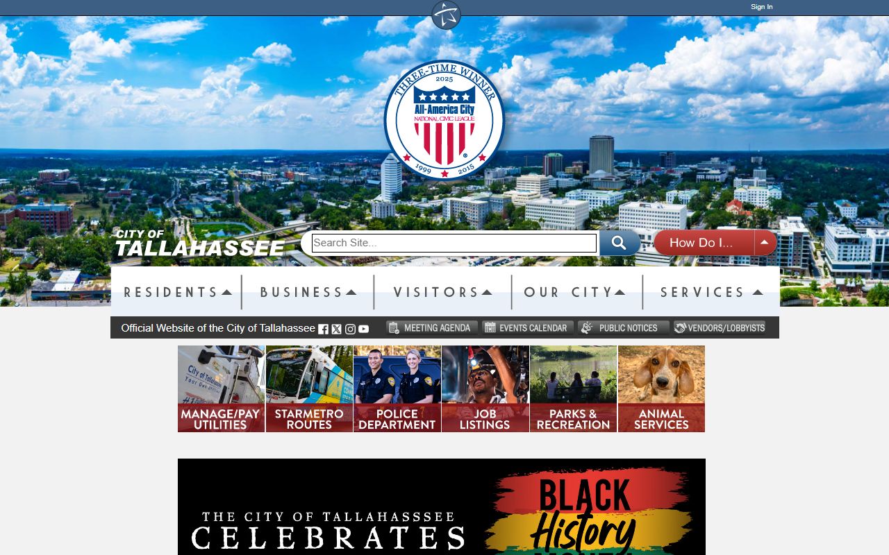 City of Tallahassee government website for background check resources