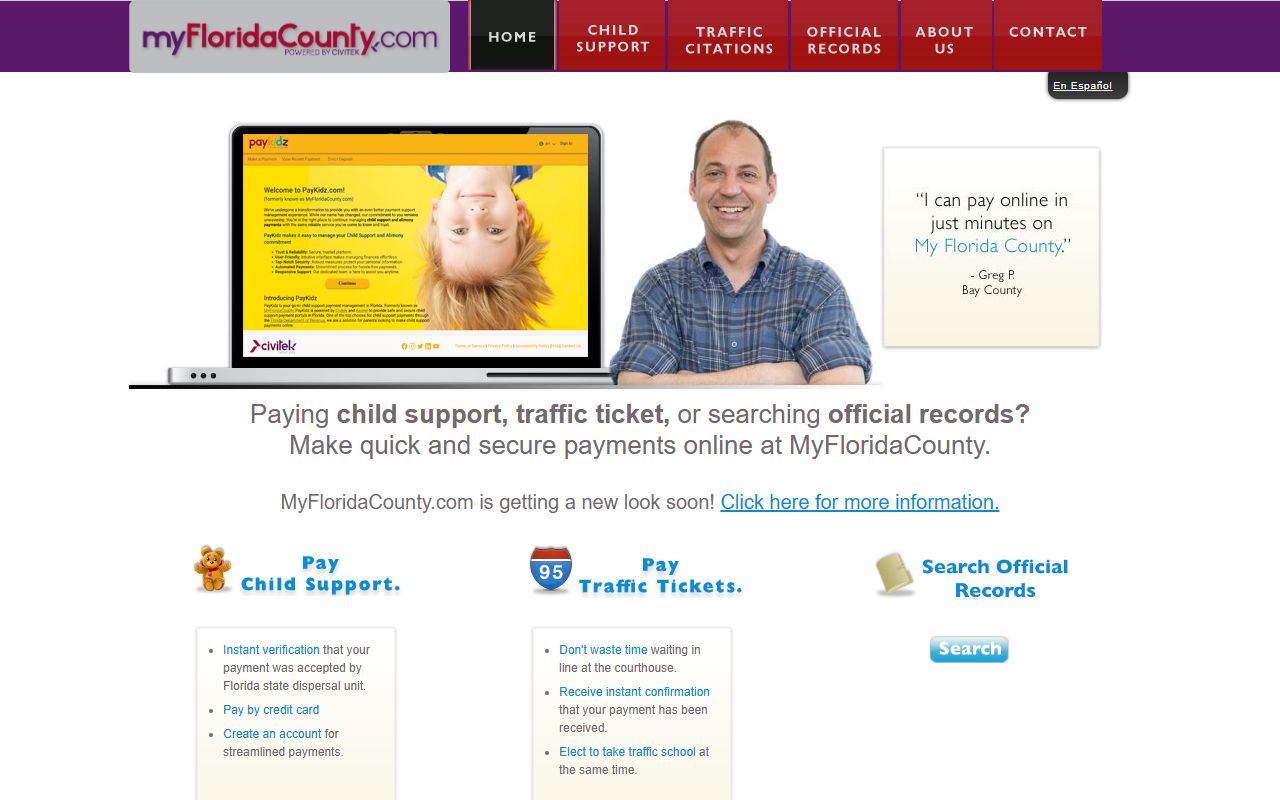 Lake County Clerk website for background check records